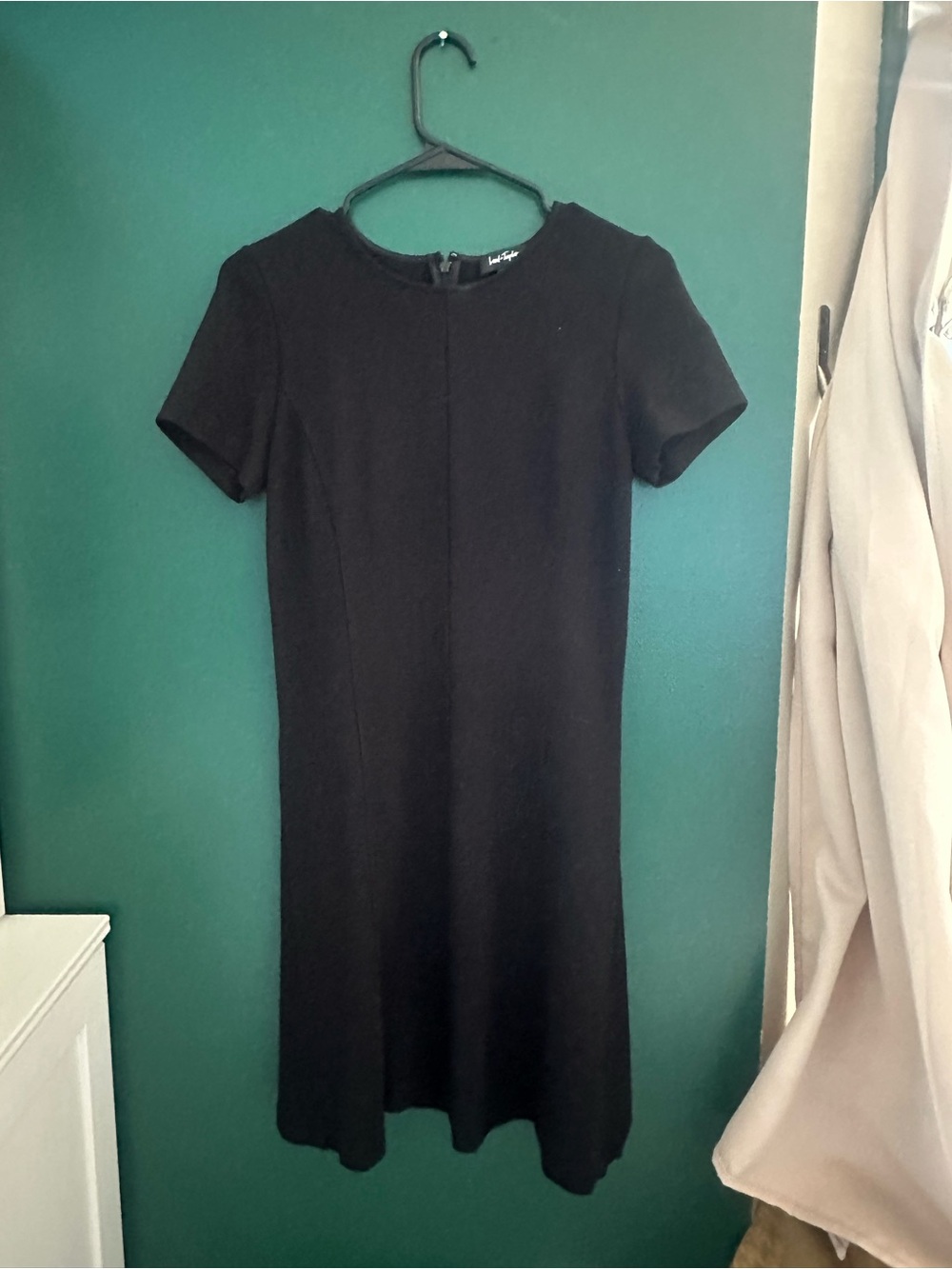 2/$25 Lord & Taylor Black Short Sleeve Fit & Flair Dress